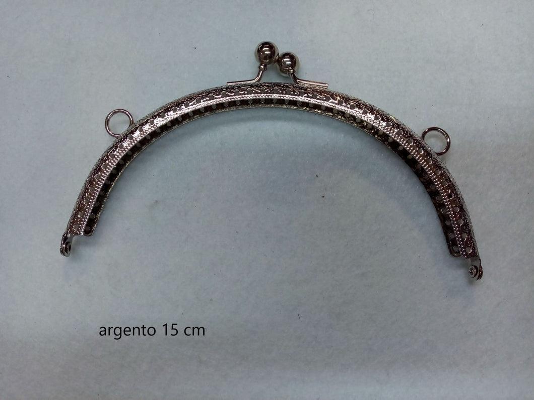 accessori per borse clic clac 18.5 cm argento